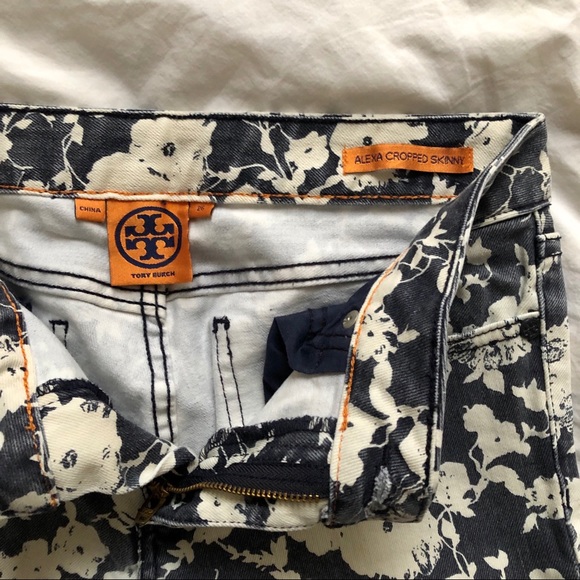 Tory Burch Floral Alexa Cropped Skinny Jean - Picture 4 of 6